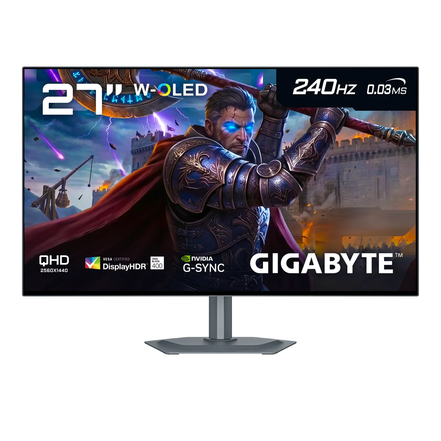 MONITOR GAMER GIGABYTE 27" GO27Q24A 2K QHD QD-OLED 240HZ 0.03MS