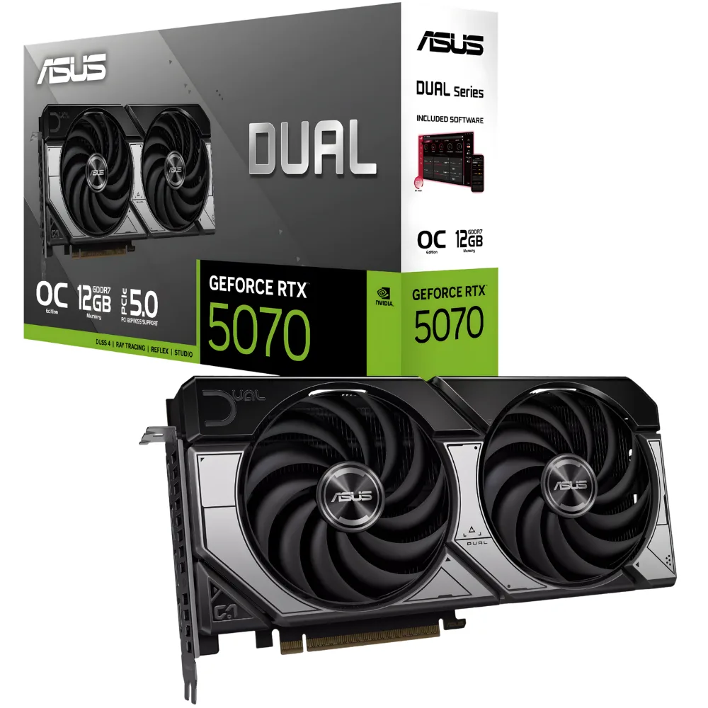 PLACA DE VIDEO ASUS DUAL RTX5070 O12G GDDR7