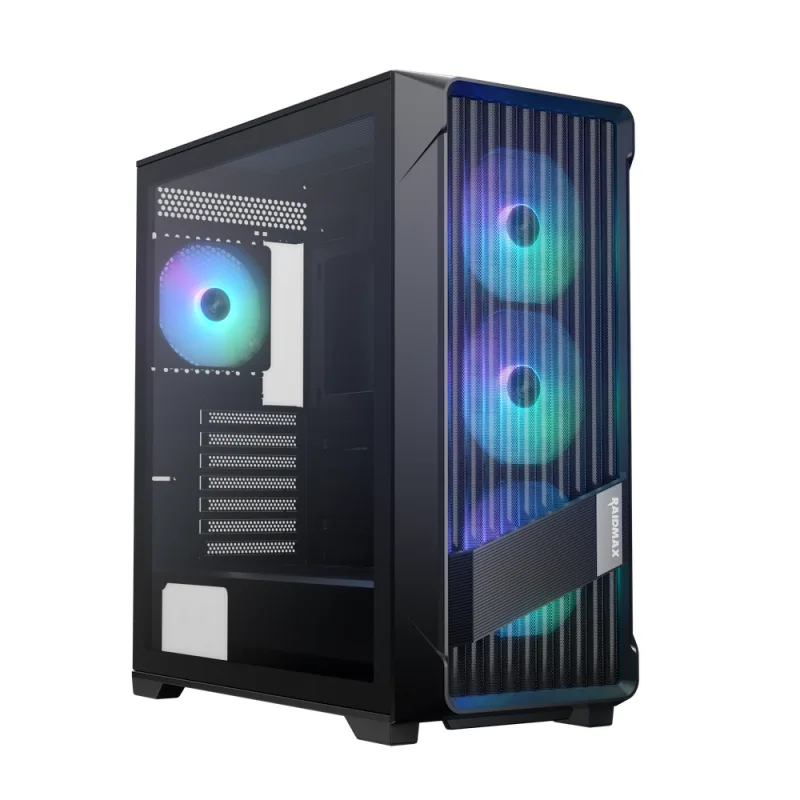 Gabinete Gamer Raidmax Meshian X603 Lite Black Argb Control Hub E-atx — foto 3