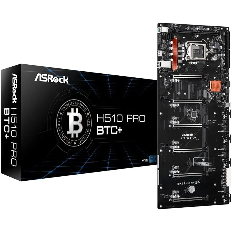 Mother Asrock (lga1200) H510 Pro Btc+ Mineria Pci-ex6