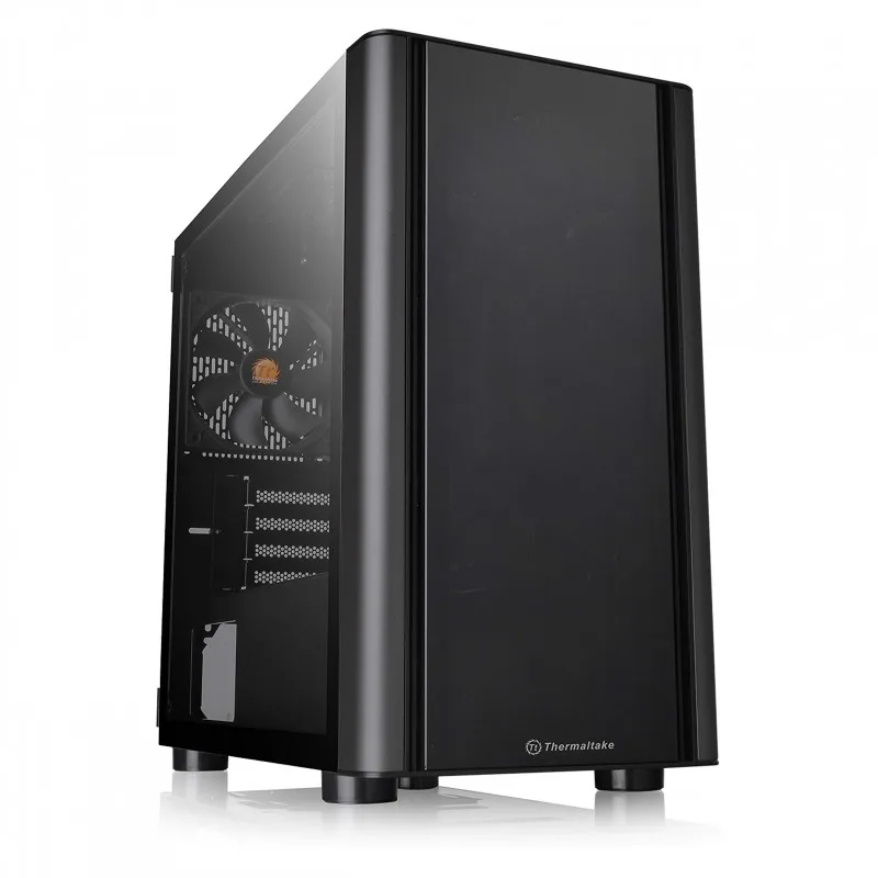 Gabinete Thermaltake V150 Tg Black Tempered Glass