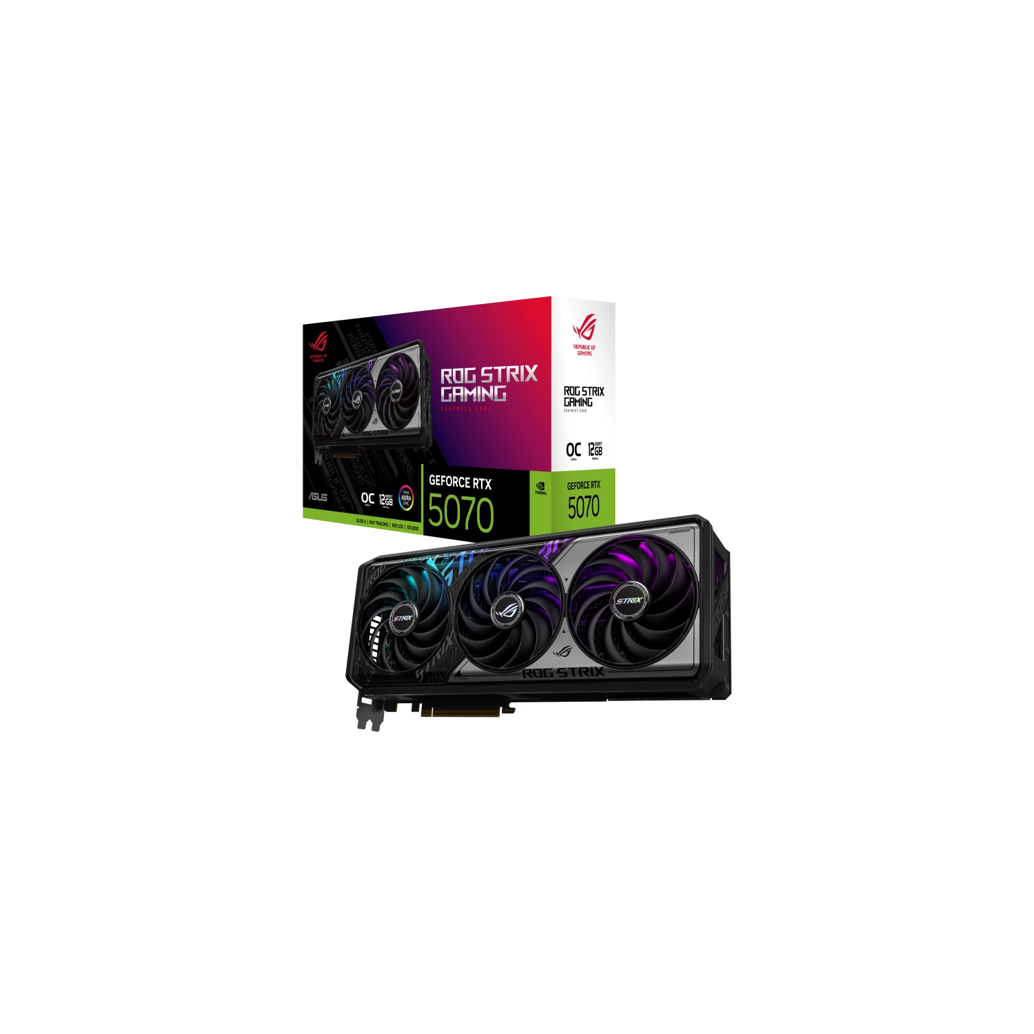 Placa de Video ASUS NVIDIA GeForce ROG STRIX RTX5070 12GB GDDR7 OC Edition — foto 2