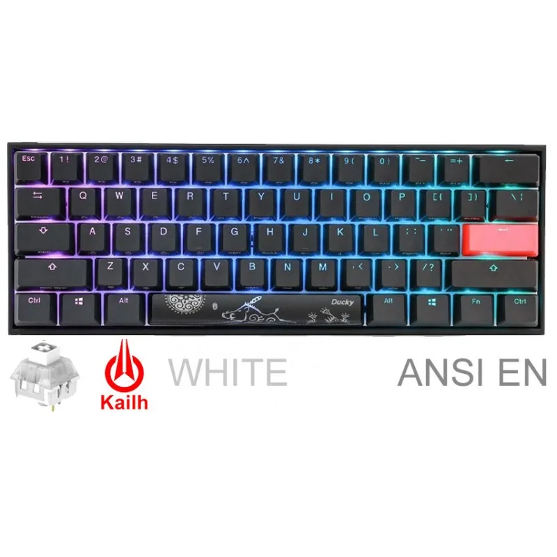 TECLADO GAMER DUCKY MECHA MINI v2 RGB Kailh BOX White PBT DOUBLE-SHOT — foto 2