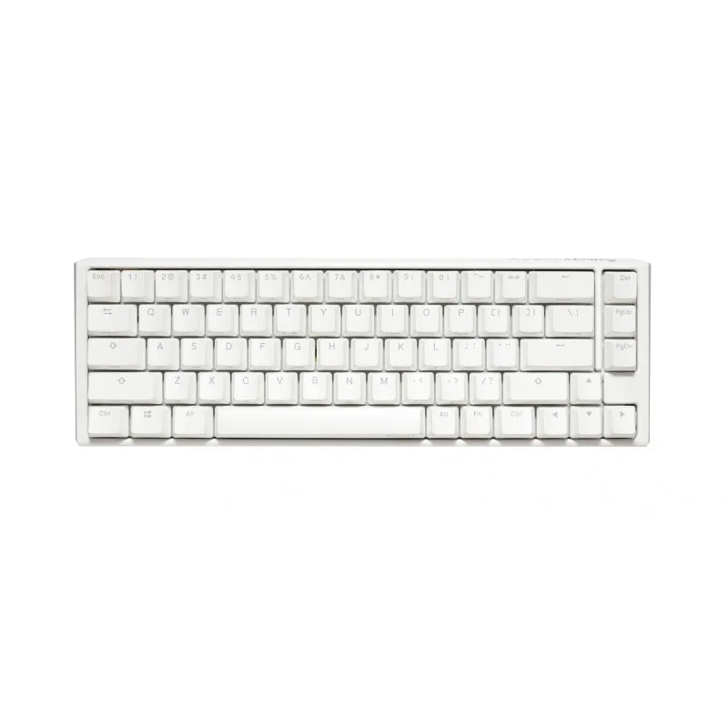 TECLADO MECANICO DUCKY ONE 3 SF TECLAS BLANCAS INTERRUPTOR ROJO INGLES PBT DOBLE DISPARO SIN COSTURAS ESTUCHE SUPERIOR BLANCO ESTUCHE INFERIOR BLANCO — foto 2