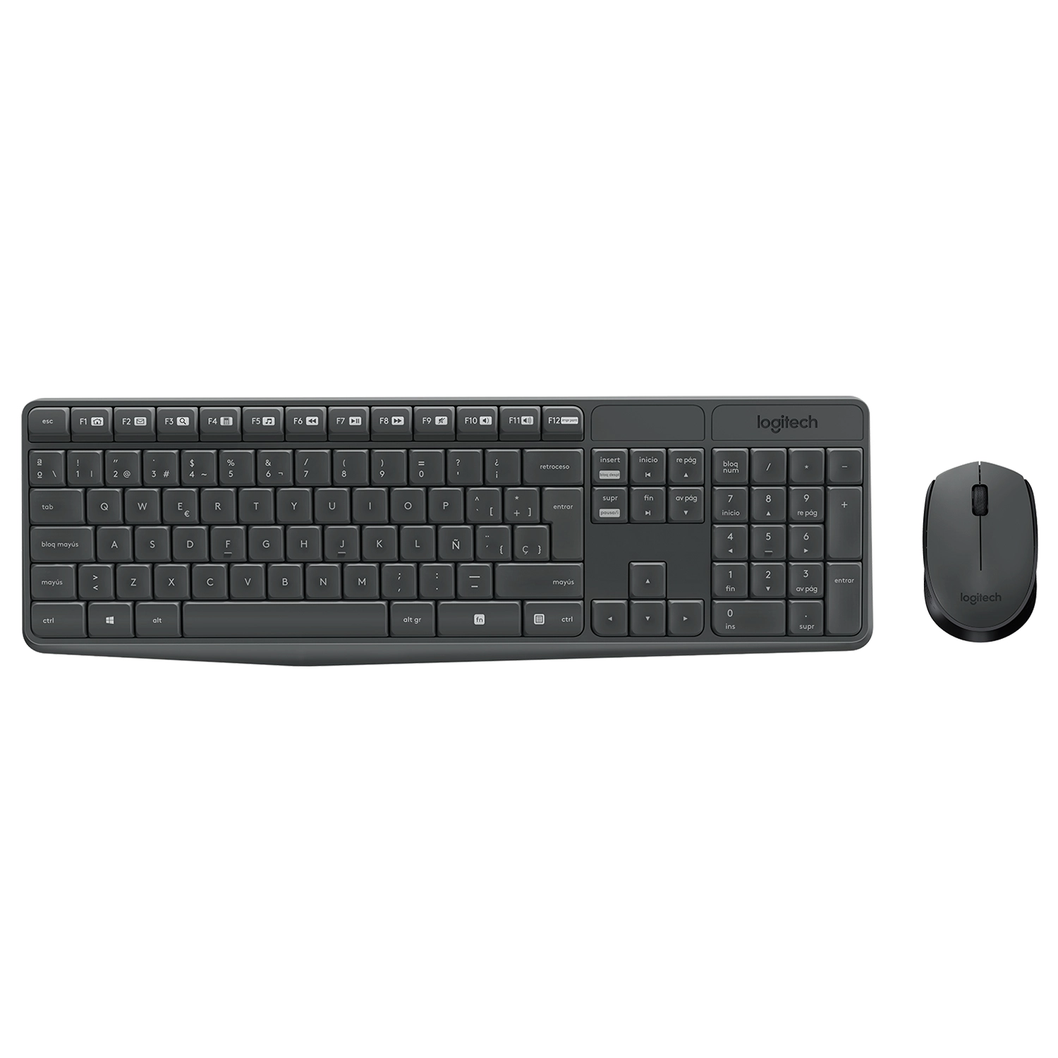 TECLADO+MOUSE LOGITECH WIR MK235 GREY 920-007901