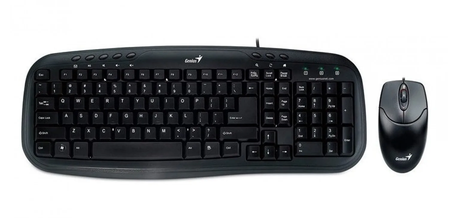 TECLADO+MOUSE GENIUS KM-200 USB BLK (6229)