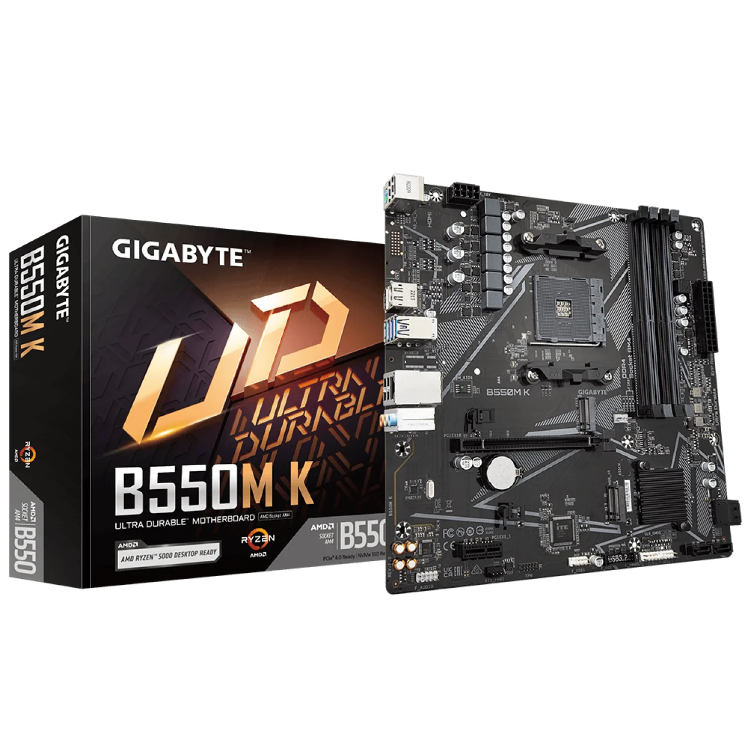 MOTHER GIGABYTE B550M K DDR4 AM4 (SERIE 3000/4000/5000) (2764)