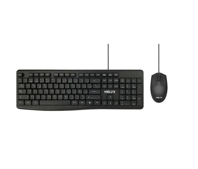 TECLADO+MOUSE KELYX USB CABLEADO NEGRO (7107)