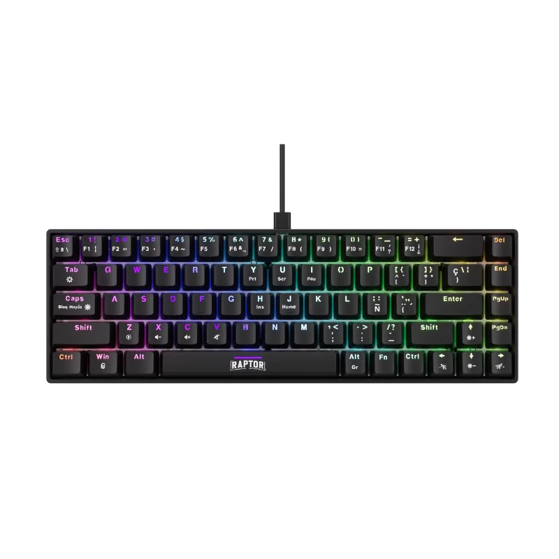 TECLADO RAPTOR FIRECLAW M68 MECANICO RETROILUMINADO SWITCH RED OUTEMU (7374)