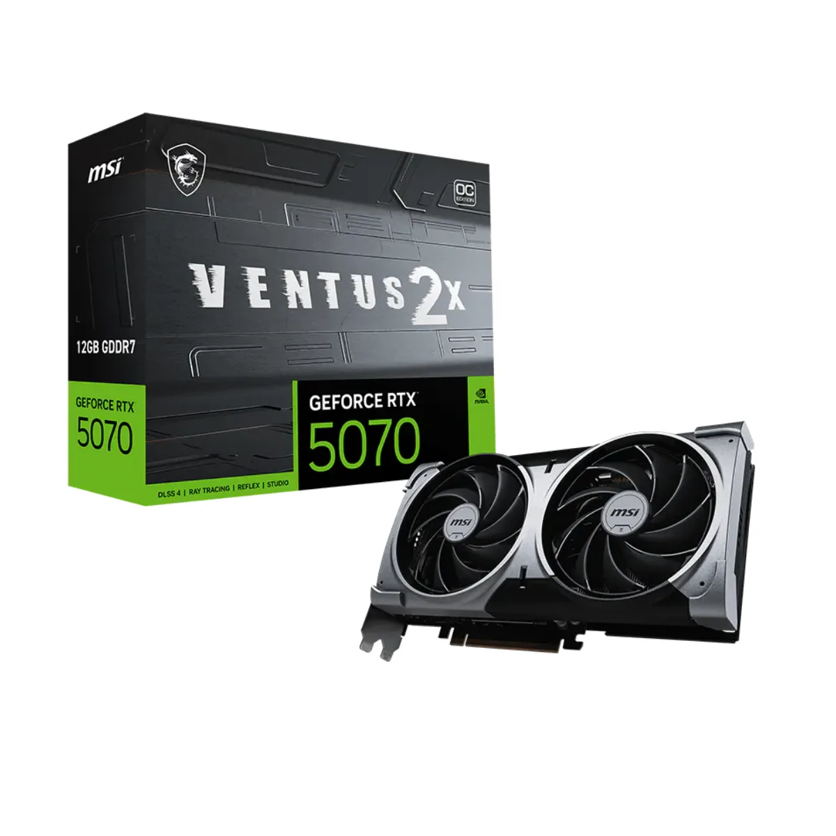 VGA MSI GEFORCE RTX 5070 12G VENTUS 2X OC BLACK (4741)