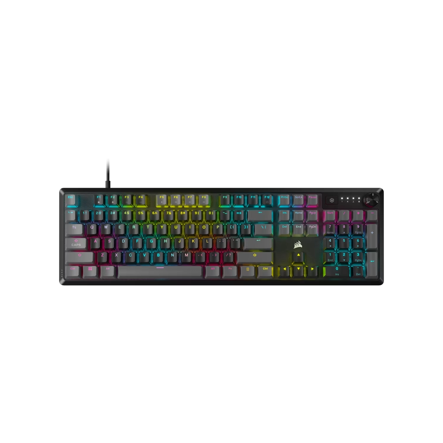 TECLADO CORSAIR K70 CORE RGB MECANICO MLX RED CARBON GRAY (6790)