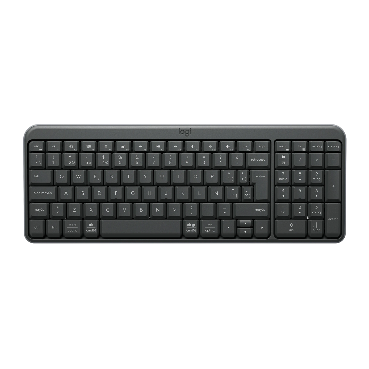 TECLADO LOGITECH BLUETOOTH K250 PEBBLE GRAPHITE 920-013445