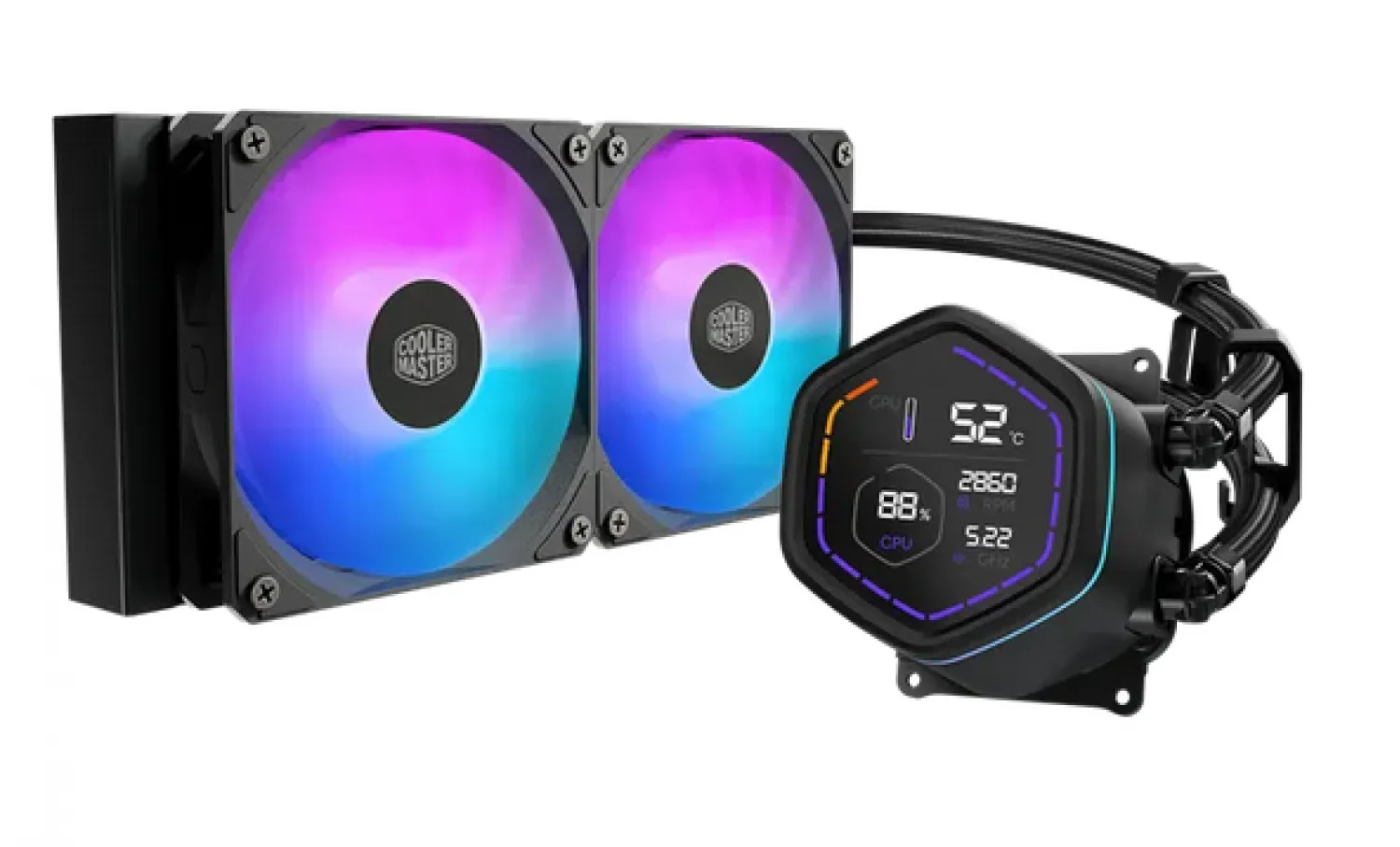 WATER COOLER COOLER MASTER MASTERLIQUID CORE NEX DIGITAL 240 ARGB BLACK