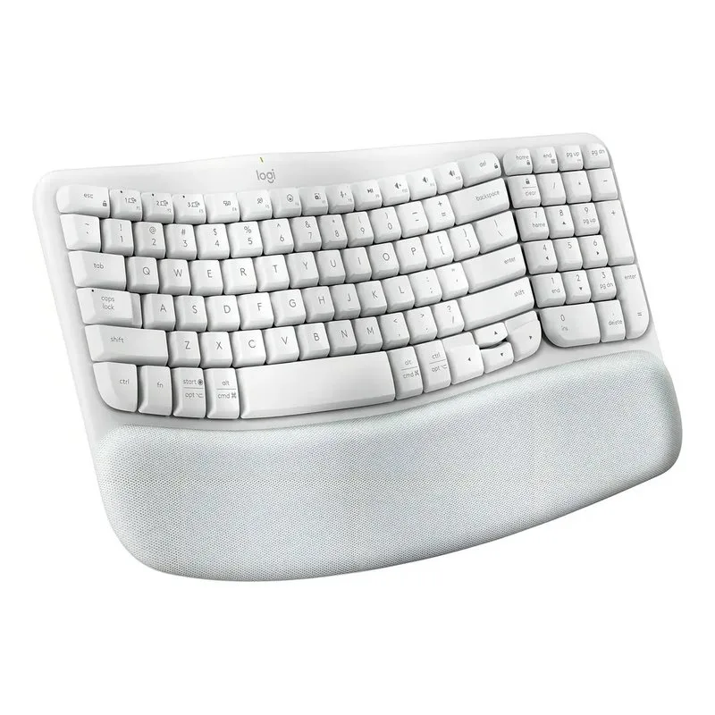 TECLADO LOGITECH WIRELESS WAVE KEYS ERGO WHITE ESP 920-012279 (1557)