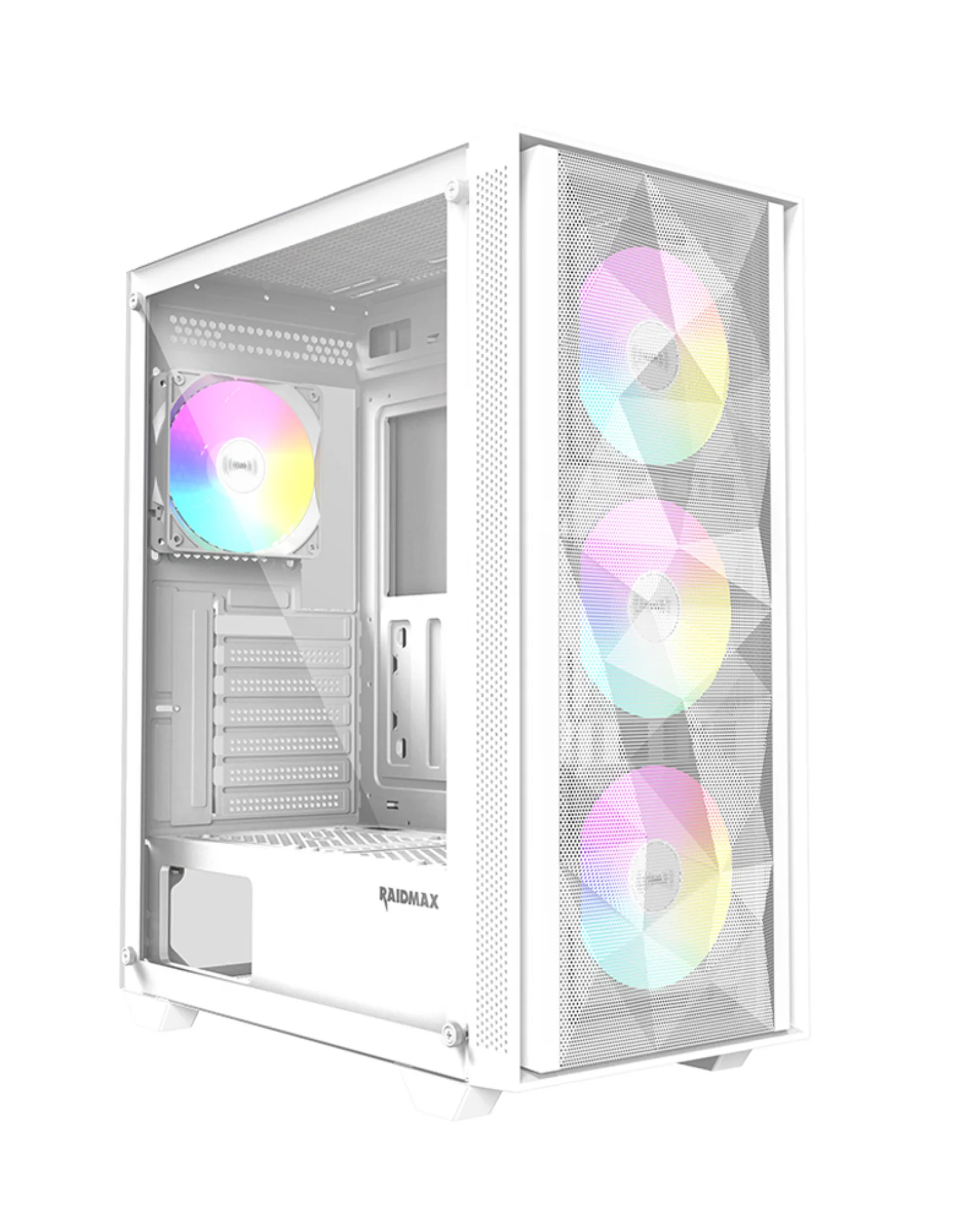GABINETE GAMER RAIDMAX VECTOR V217 WHITE ARGB TG