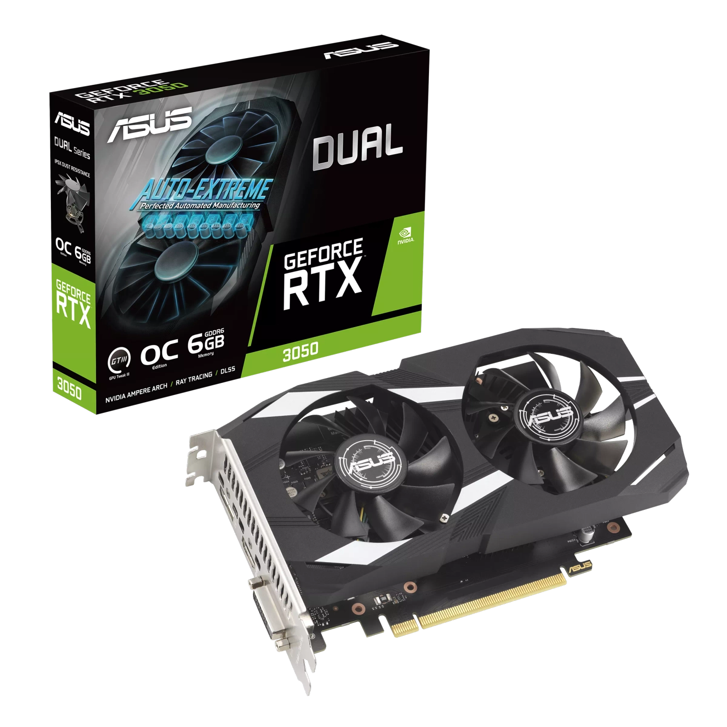 PLACA DE VIDEO ASUS DUAL RTX 3050 O6GB