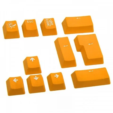 Set 11 Teclas Ducky Yellow Pbt Calidad Extrema Double-shot  Keycap
