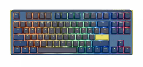 Teclado Mecanico Ducky One 3 Tkl Daybreak Teclas Azules Interruptor Marron Ingles Pbt Doble Disparo