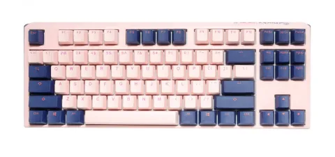 Teclado Mecanico Ducky One 3 Tkl Fuji Teclas De Color Rosa Y Azul Marino  Red Interruptor Ingles Pbt Doble Disparo Sin Costuras Estuche Superior Rosa