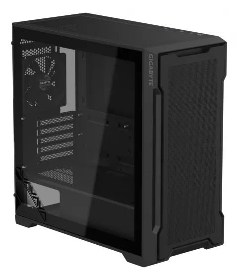 Gabinete Gigabyte C102 Glass TG Mid-Tower Fan X2 Black (4835)